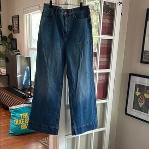 J.Crew Wide-leg Denim Trouser (Pearl Street Wash/31)